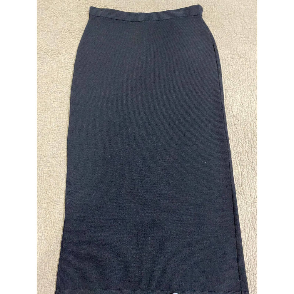 ST. JOHN Basics Black Santana Knit Pencil Skirt Size 8